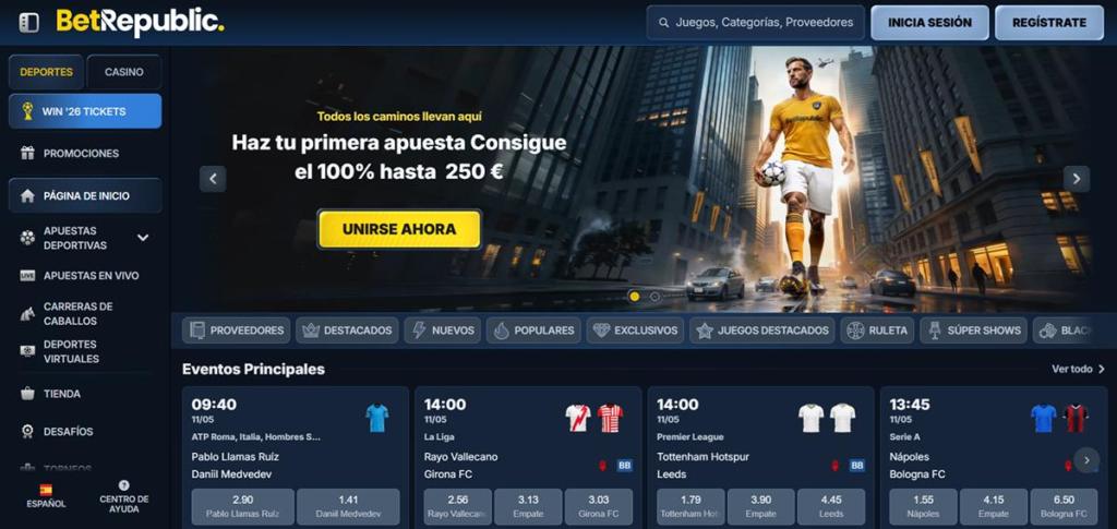 Top 3 de los mejores sitios con apuestas de fútbol en 2026 - BetRepublic